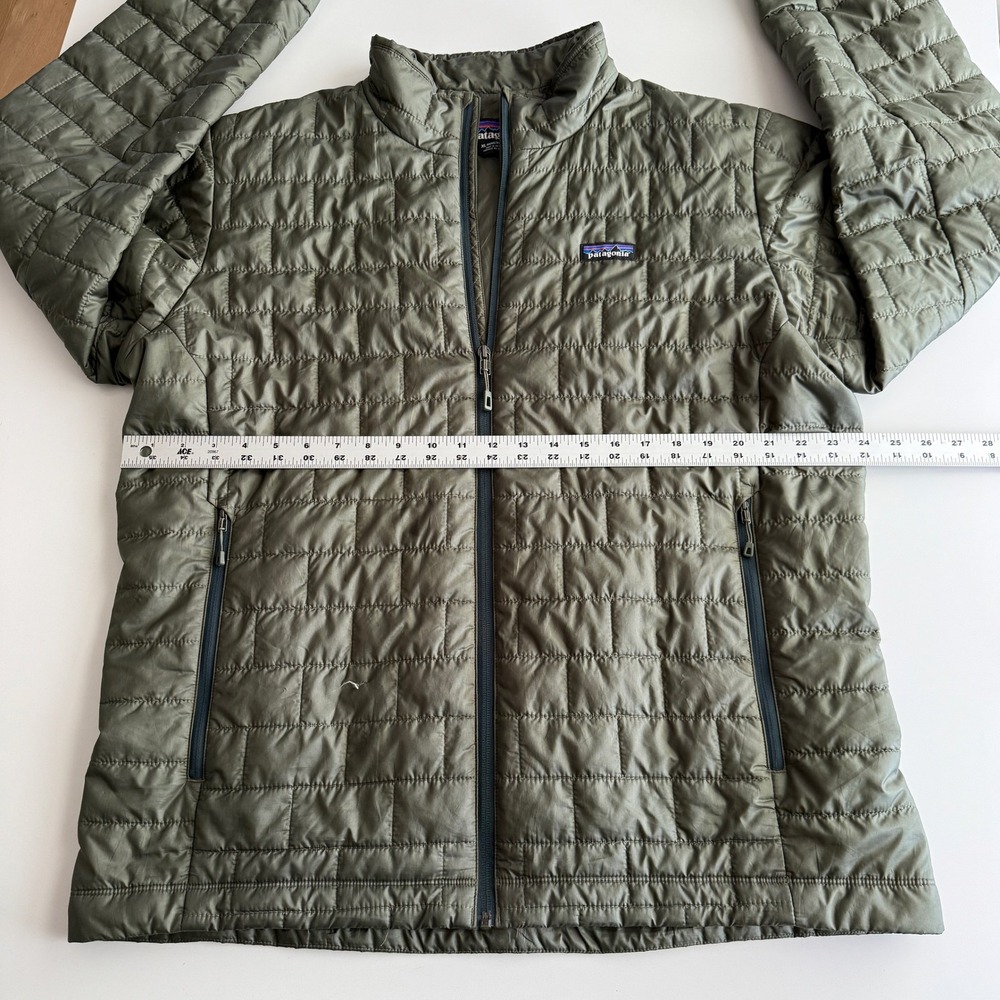 Patagonia Nano Puff Lightweight Full Zip Primaloft Industrial Green Jacket XL - Picture 9 of 13